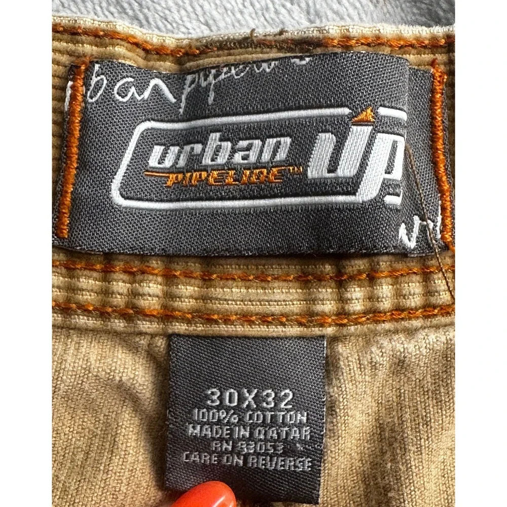 Vintage 90s Urban Up Carpenter Corduroy Pants Mens 30x28 Gold Pipeline Workwear